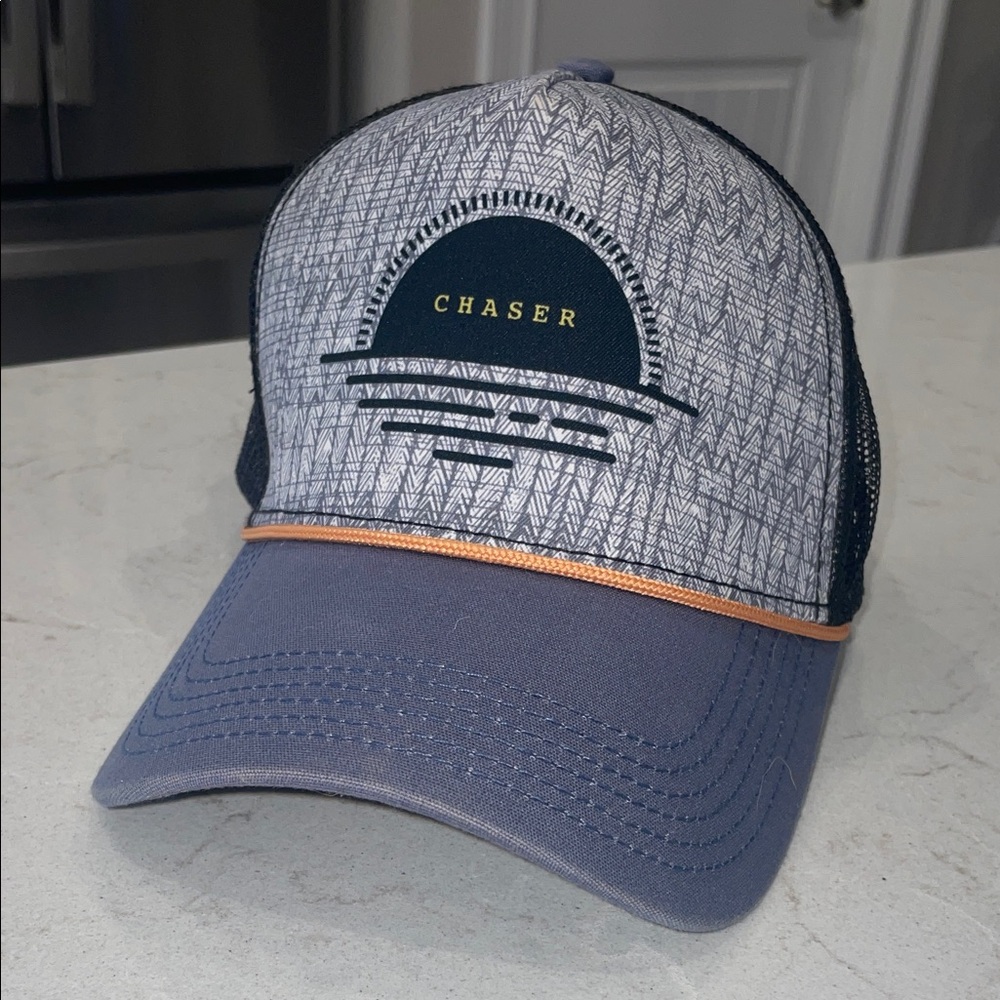Sun Chaser Navy and Gray Trucker Hat
